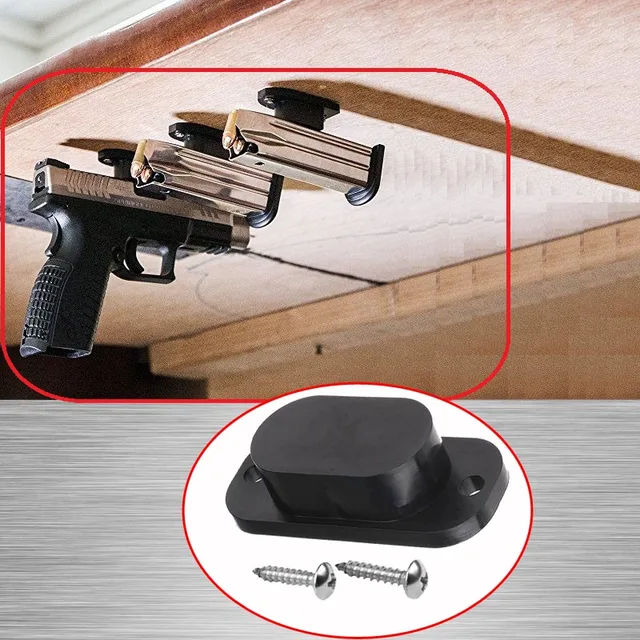 Concealed Gun Pistol Holder Holster Under Desk Table Door Bed