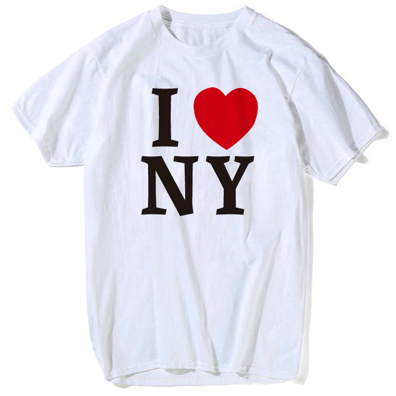 

T Shirts For men women I Love NY New York Printed Heart New High Quality T Shirt Customized T-Shirt tops tee shirt plus size