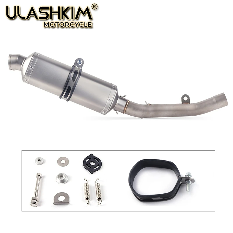 

Motorcycle Full System Exhaust Muffler Modified Middle Link Pipe Slip On For kawasaki Z800 2013 2014 2015 2016