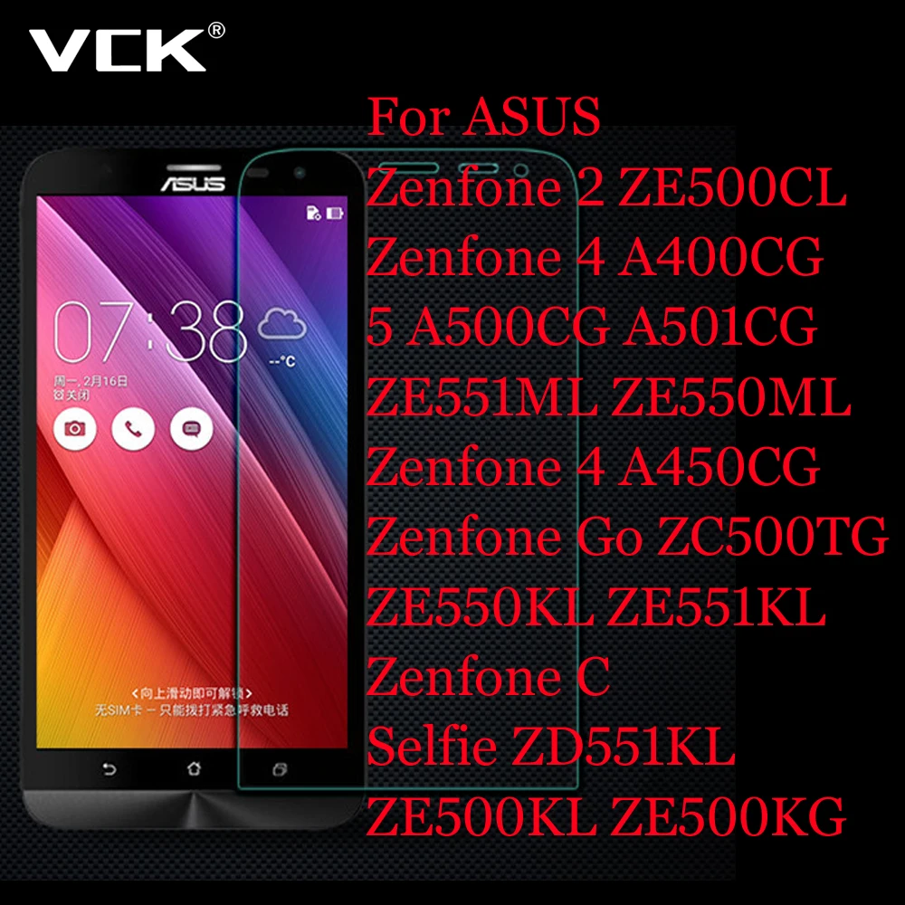 VCK Screen Protector Premium Tempered Glass For Asus Zenfone 2 ZE551ML ZE550KL ZE550KL Laser C 4