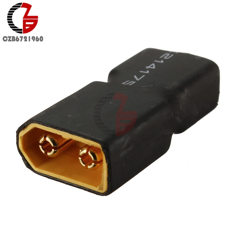 Adattatore connettore Femmina EC2 Maschio a XT60, Adattatore connettore Femmina EC2 da Maschio a decano T con Filo da 1,96 Pollici / 5 cm 16awg per Auto Batteria RC Lipo (4 Pezzi
