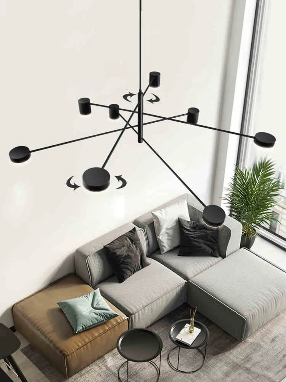 Lâmpada do Teto para Cozinha Sala de Loft Luz do Candelabro Moda Moderna Preto Ouro Branco Longa Levou Suspenso da Hall 7 Cheap Lustres