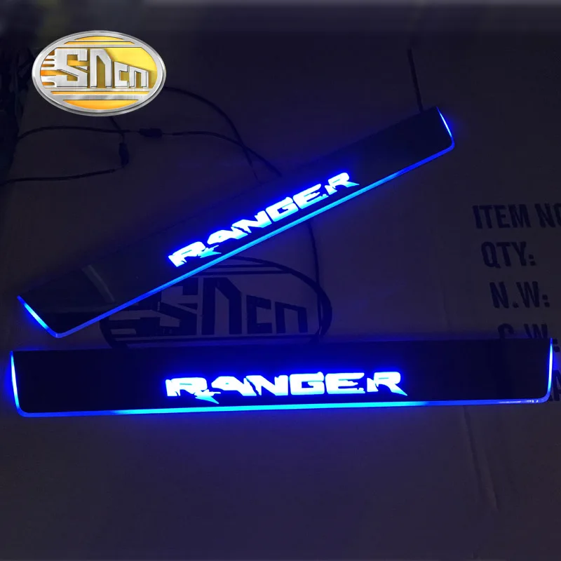  SNCN 4PCS Acrylic Moving LED Welcome Pedal Car Scuff Plate Pedal Door Sill Pathway Light For Ford R - 32914374355