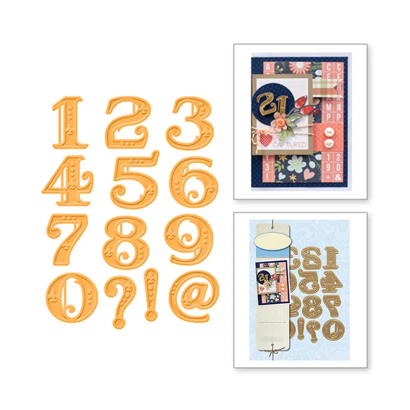 

Eastshape 13 Pcs/lot Metal Cutting Dies Scrapbooking for Card Making DIY Embossing Cuts Arabic Numerals Digital 2019 New Craft