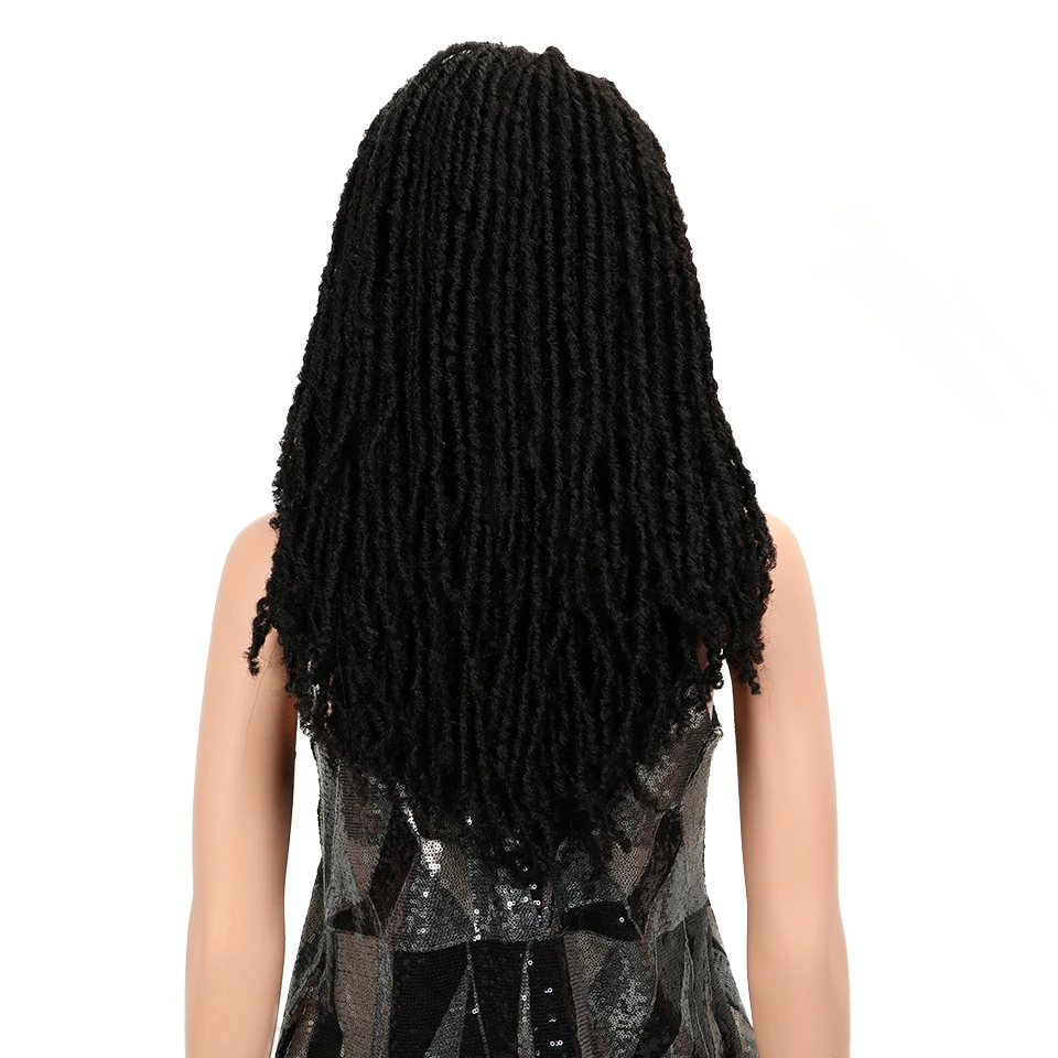 Волшебные волосы 22 дюйма синтетические парики для черных женщин крючком косы твист Джамбо Dread Faux locs Прическа Длинные афро коричневые волосы
