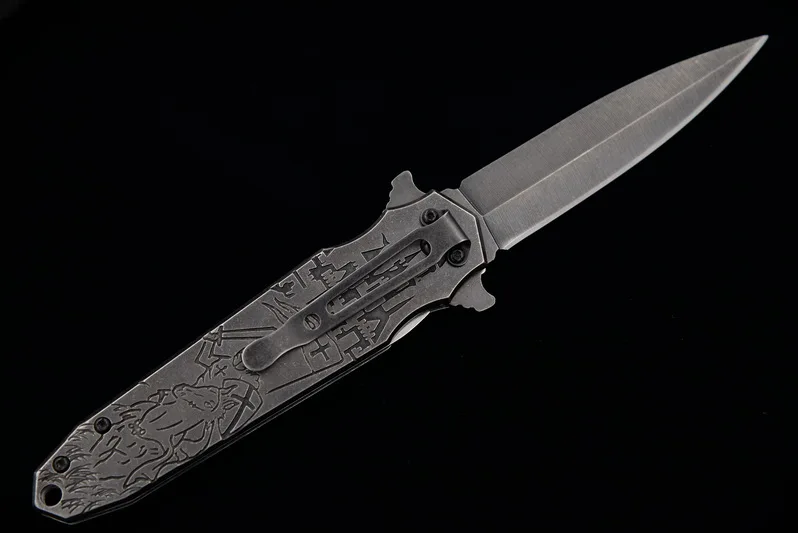 Складной Карманный Походный нож JUFULE 9Cr18MoV оригинальный дизайн для охоты