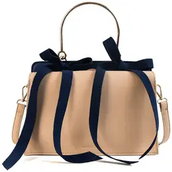 2019 одноцветная женская сумка с бантом, новая сумка, простая поперечная секция квадрат, женская сумка через плечо, женская сумка A887