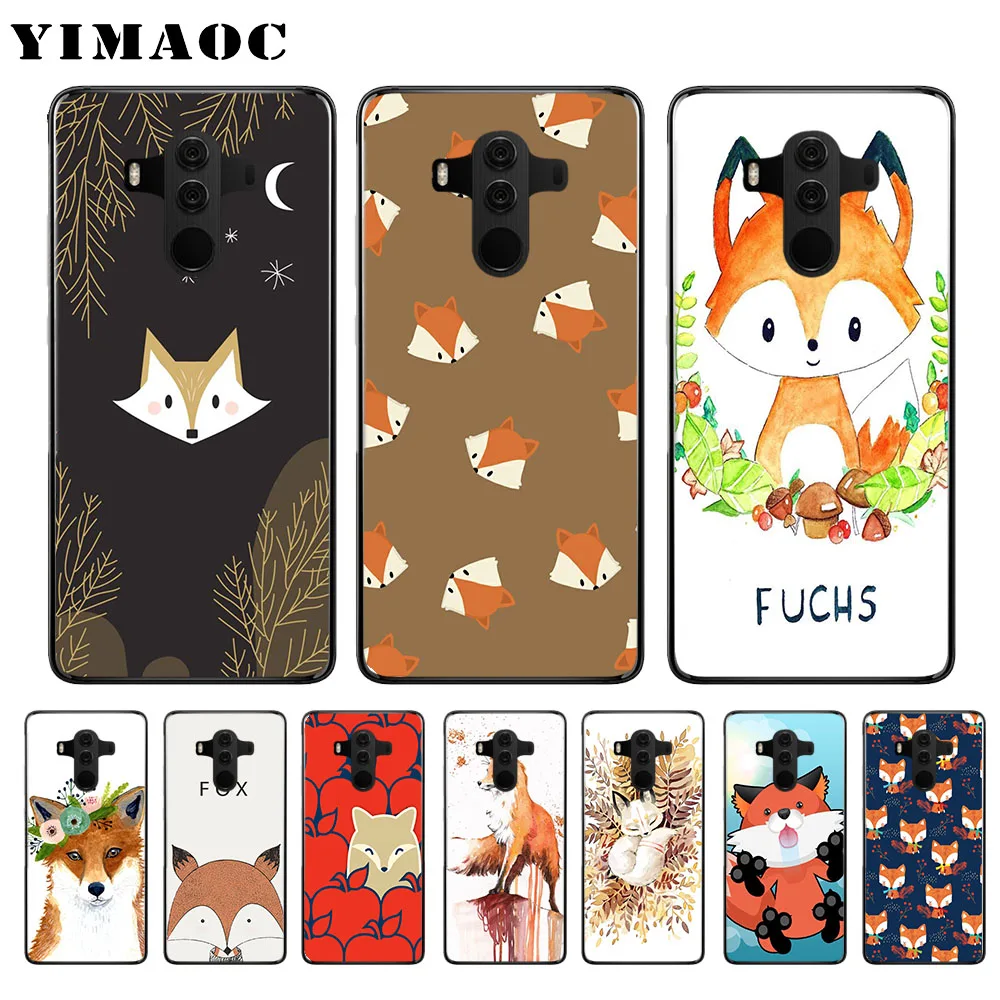 YIMAOC Lovely Cartoon Animals Fox Soft Case for Huawei Y5 Y6 Y7 Prime Y9 Mate 10 20 Lite Pro Nova 2i 3 3i 4 |
