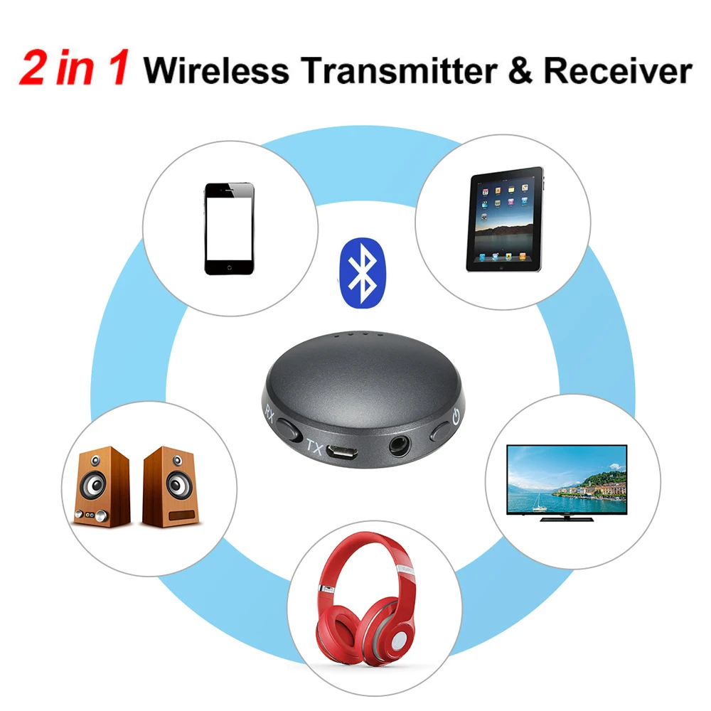 Универсальный HBQ-T11 Беспроводной BT 2-в-1 аудио приемник/передатчик режим преобразования