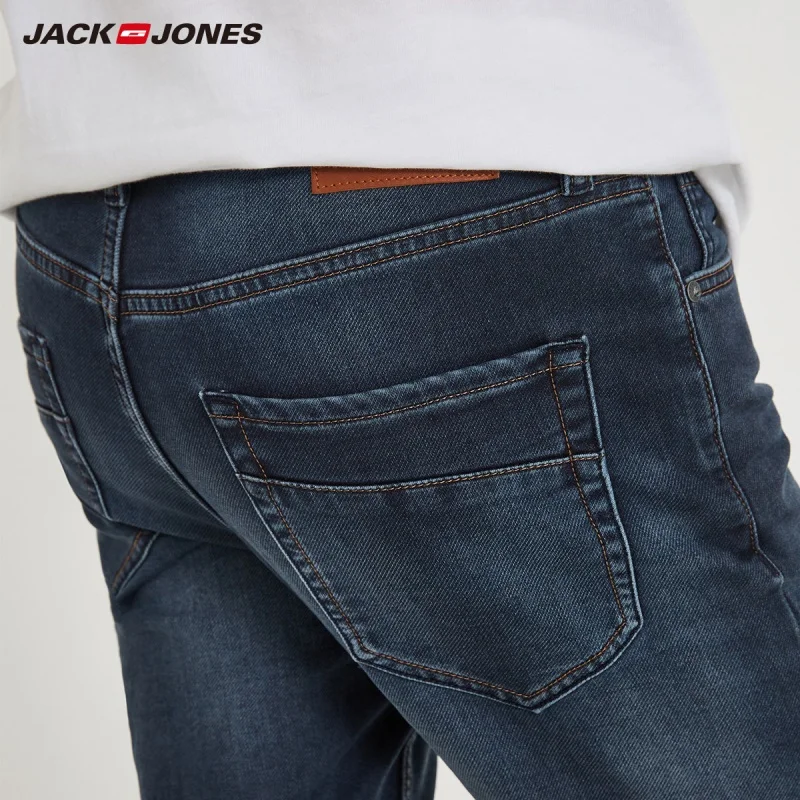 JackJones 2019 Winter New Men's Elastic Cotton Stretch Jeans Pants Loose Fit Denim Trousers Men's Brand Fashion |218132571