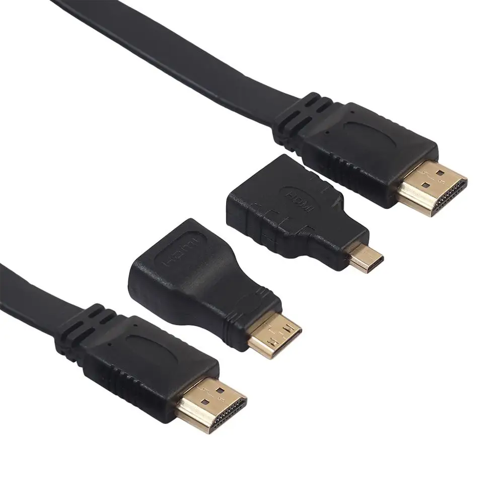 

High Speed HDMI Cable 1080P HDMI Cable to Mini & Micro Adaptor Kit Set for Android Tablet PC TV 1.5m 4 in 1 Cable