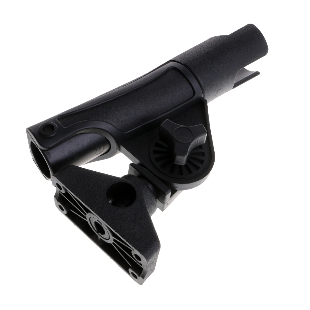 Kayak Boat Spinning Fishing Rod Holder Side/Rail/Flush Mount Rack 360 Degree