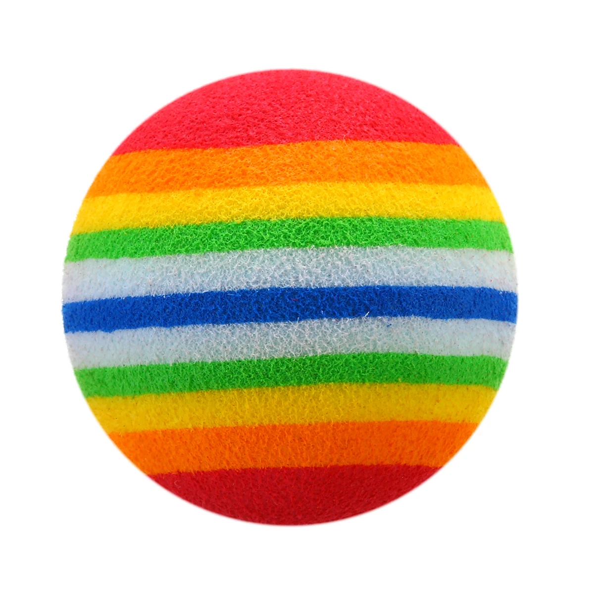 6pcs Rainbow Play Balls Soft Foam Pet Cat Dog Coloured Soft Foam Play Chew Chase Balls 3.5cm Diameter