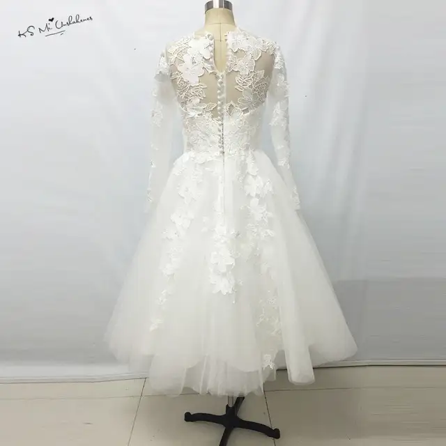 Christmas Lace Tea Length Dresses