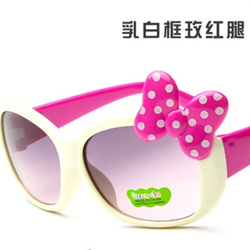 Новые модные детские очки в летнем стиле; милые детские очки «Hello» для принцессы; ; высокое качество; для мальчиков и девочек - Цвет линз: Бежевый