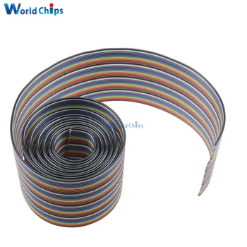 

1M 3.3ft Flat Cable 40 Pin Rainbow Ribbon IDC Cable Wire Rainbow Cable In Stock