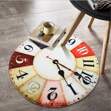Креативные винтажные часы Кабинет круглый Коврик Гостиная подкладка для кофейного столика спальня Корзина для спальни компьютерный стул комната прикроватный коврик