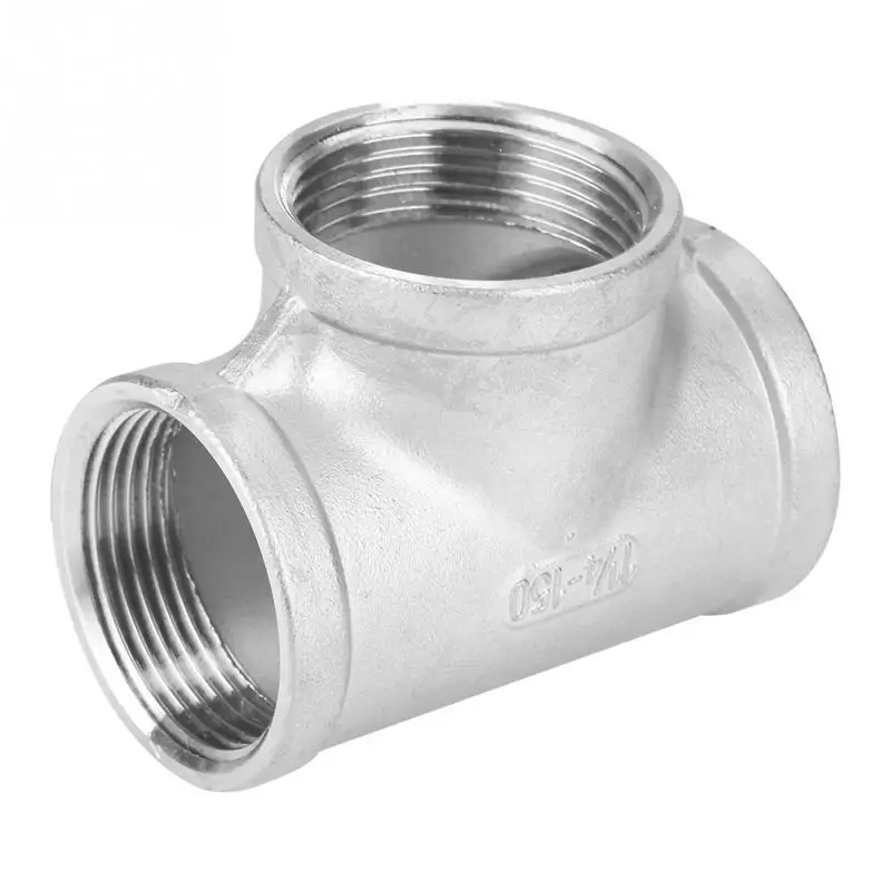 

1Pcs 304 Stainless Steel 3 Way Connector Tee Pipe Adapter Fitting DN32 1-1/4" DN40 1-1/2" DN50 2" Optional