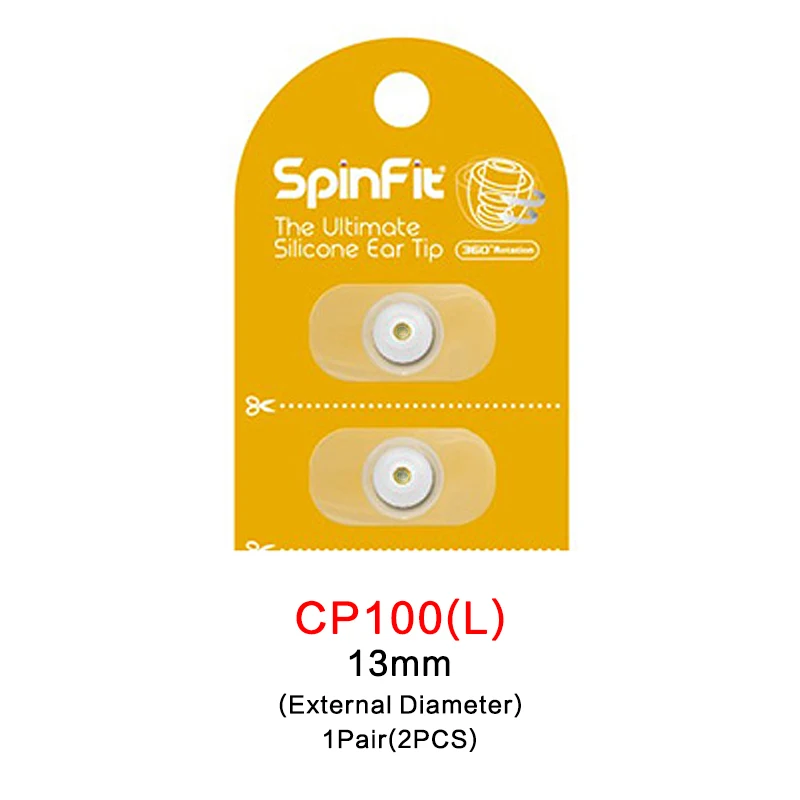 Оригинальные наушники DUNU SpinFit CP100 CP800, патентованный силиконовый наушник, 1 пара(2 шт - Цвет: CP100-L(13mm)