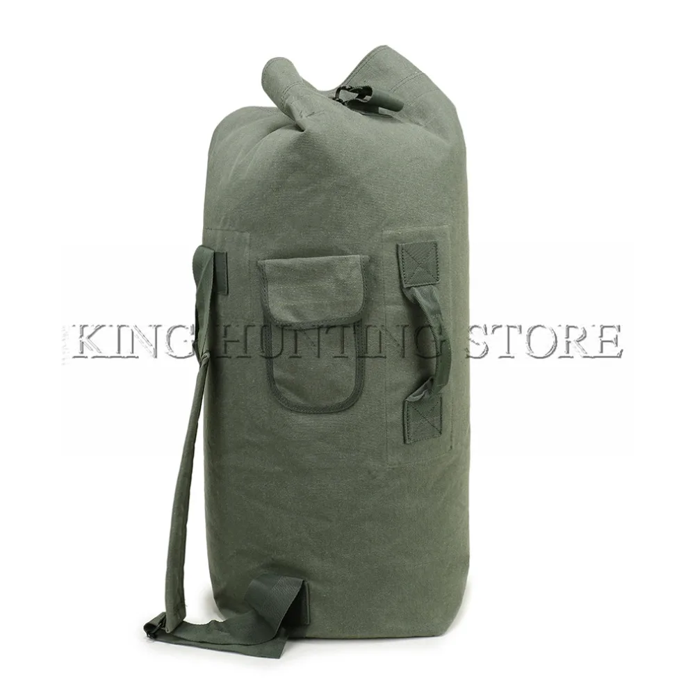 DUTOLE Multi-purpose Military Canvas Backpack Solid Color Men Weekend Sports Travel Duffle Bags Outdoor Tactical Rucksack
