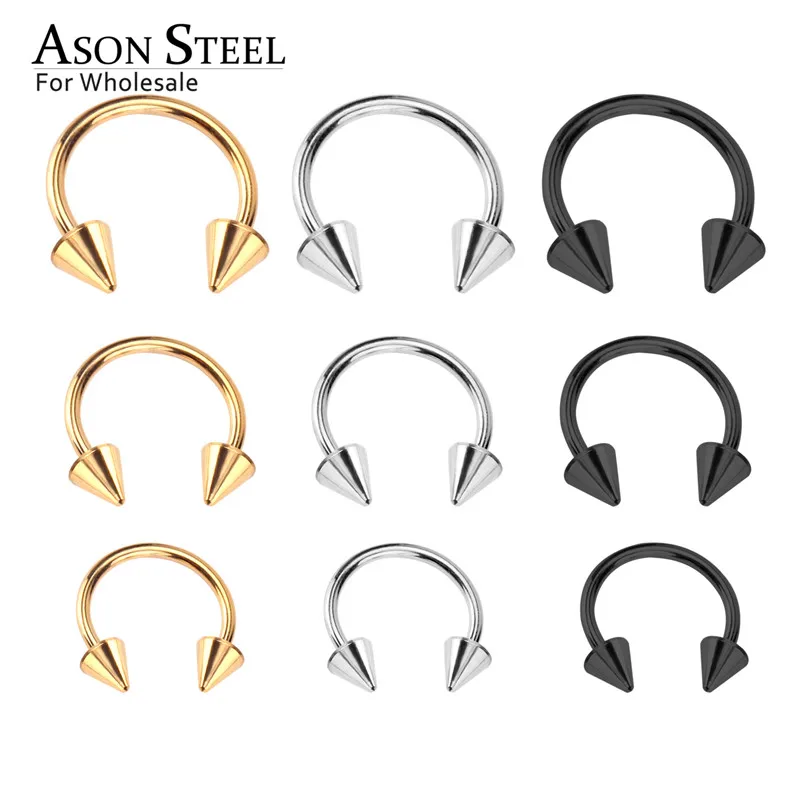 

9pcs/lot Mix Arrow Fake Septum Medical Ear Piercing Set Earrings Nose Ring Silver Gold Body Clip Hoop for Women Jewelry