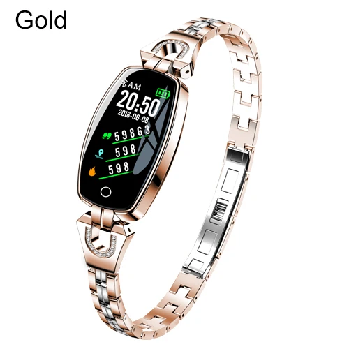 SCOMAS новейшие модные женские Смарт-часы, монитор сердечного ритма, Bluetooth 4,0, фитнес-часы, Reloj Inteligente для IOS Android - Цвет: Gold