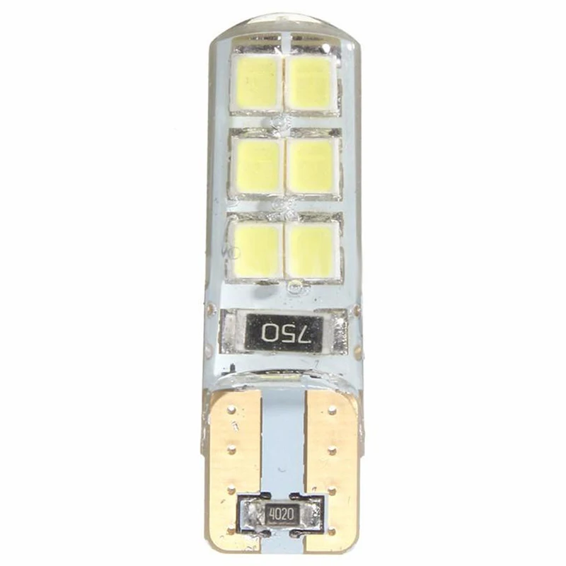 JXLCLYL 2pc T10 194 W5W COB 2835 12LED Car Canbus Bright License Width Light Bulb White