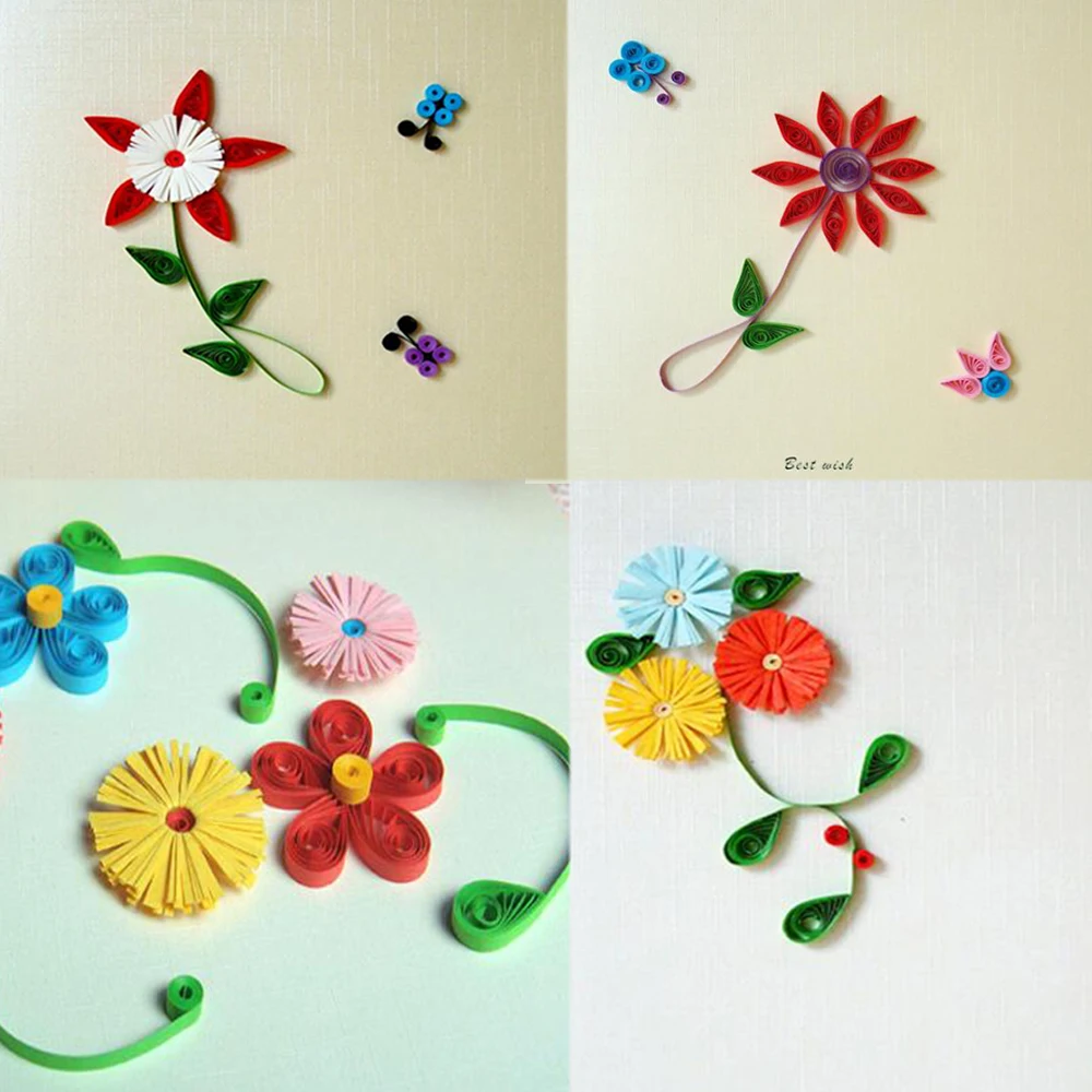 3d quiling papier в крафт-бумаге DIY рулон материалы для бумажного моделирования декоративный набор инструментов ручной прокатки полосы Павлин украшения дома