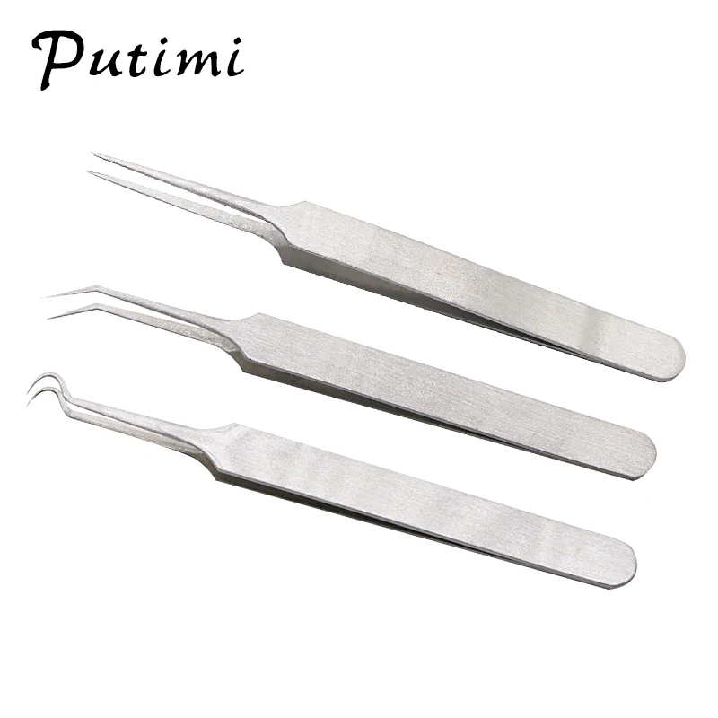 

Putimi 3pcs Acne Needle Blackhead Tweezer Pimple Remover Blemish Comedone Extractor Spot Cleaner Face Cleaning Skin Care Tool
