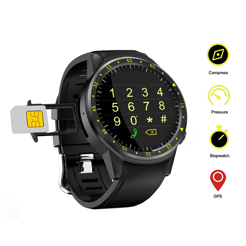 

GPS Smart Watch Men Bluetooth Sport Smartwatch Camera Heart Rate Monitor with SIM Card Camera Wristwatch for Android IOS Phone
