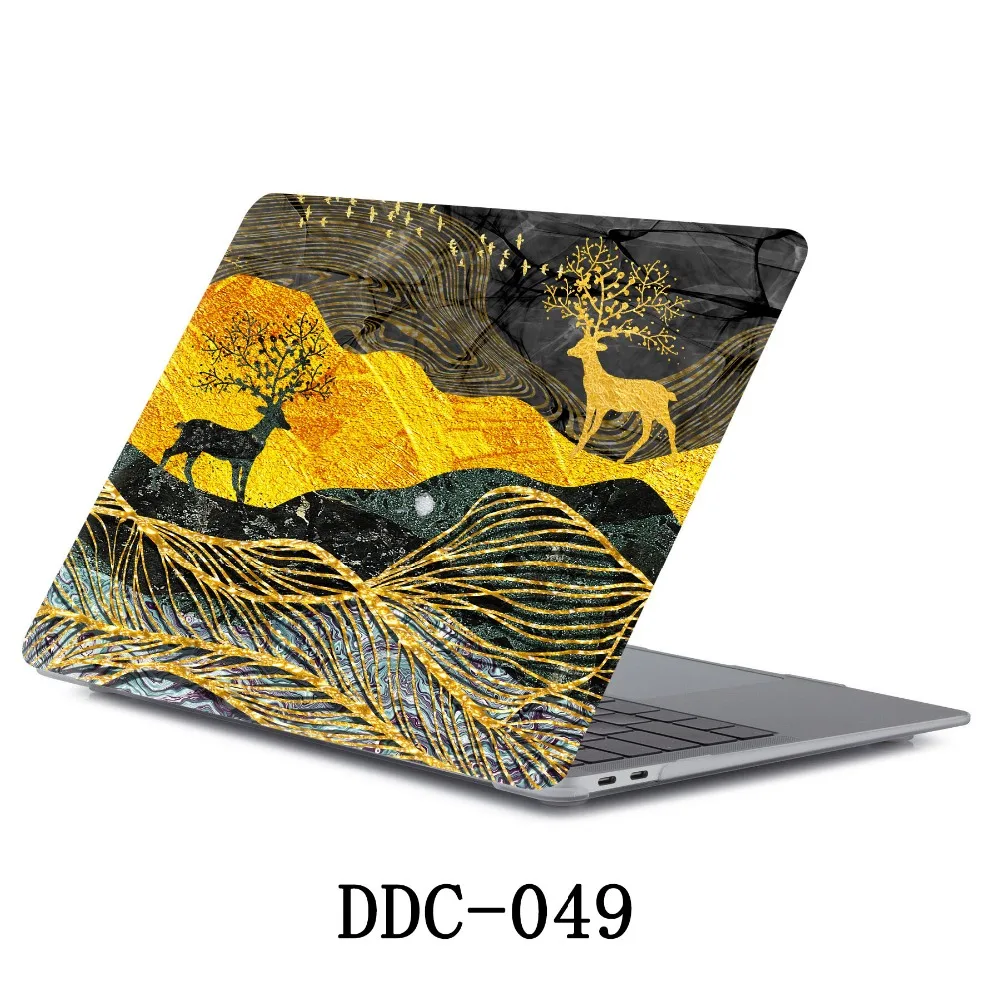 Printed Deer Coque For MacBook Air Pro Retina 11 12 13 15 mac Book Air 13 Pro 15.4 13.3 2018 Touch Bar Cartoon PVC Laptop Case  (4)