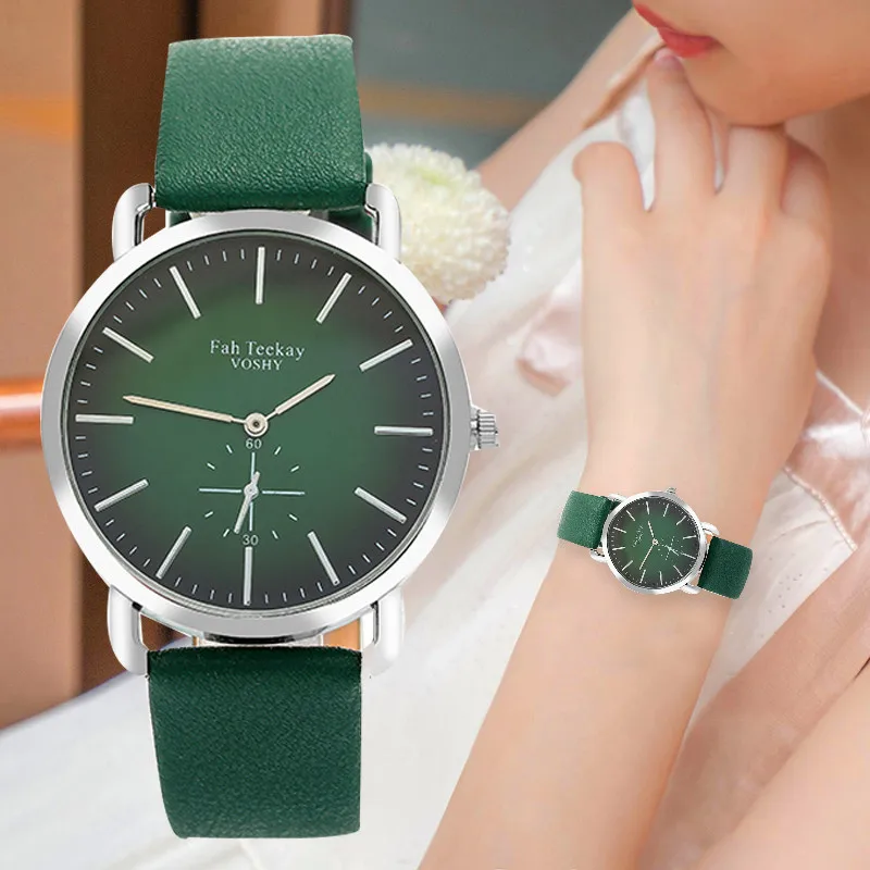 

Luxury Gradient Color Women Watches Multicolor Bracelet Fashion Leather Strap Quartz Ladies Watch Thin Steel Female Wristwatch