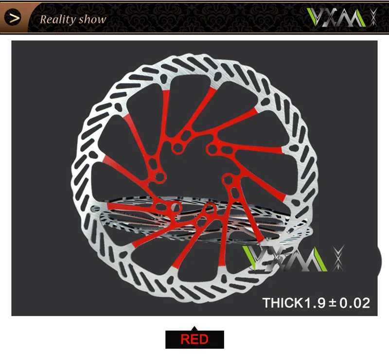 Велосипедные дисковые Тормозные колодки VXM, ротор для MTB велосипеда Avid G3 CS, чистый дисковый тормоз, ротор 160 мм, гидравлический дисковый тормоз, запчасти для велосипеда - Цвет: Красный