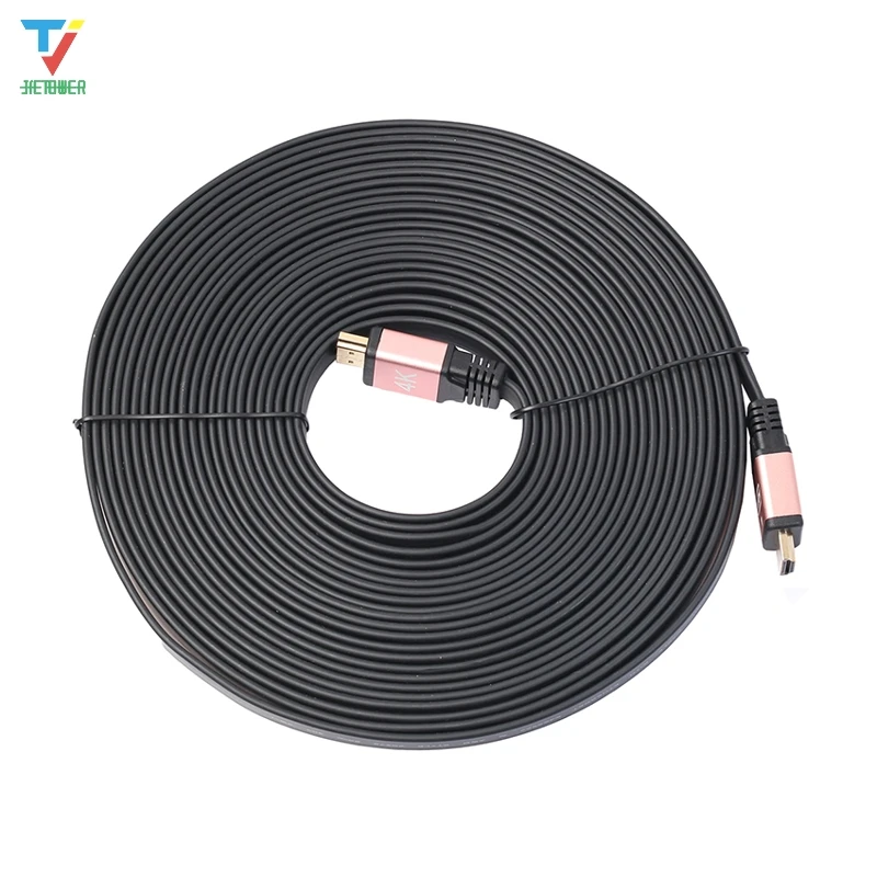 300pcs/lot 1m/1.8m/3M/5M/10M HDMI Cable V2.0 with 4K 30AWG HD 18Gbps 3D Audio Return Ethernet Flat Home Gaming Xbox | Компьютеры и