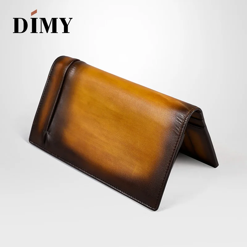 Dimy винтажные мужские кошельки кожаный держатель для карт лаконичная сумка денег