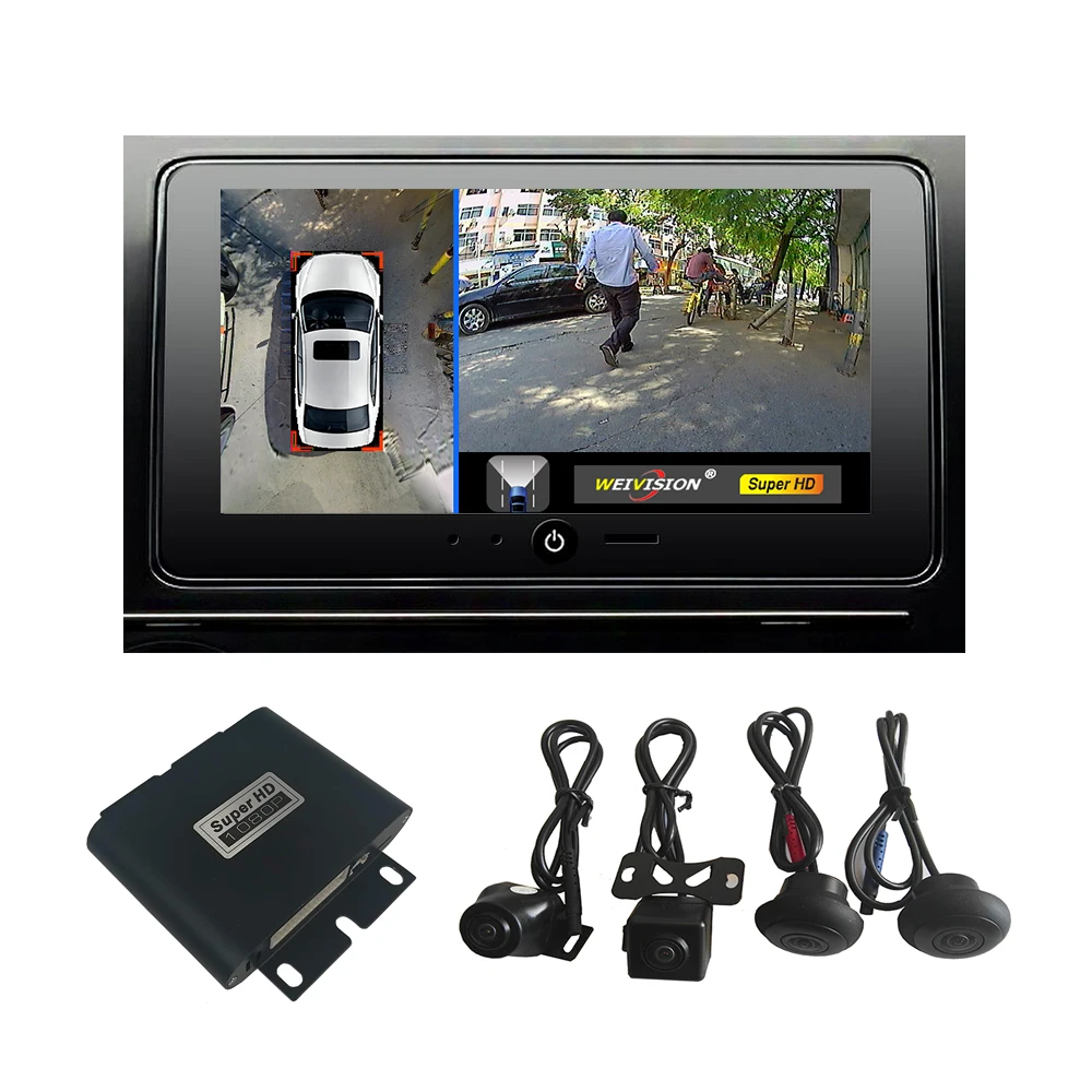 Weivision 1080P Super HD 360 Degree bird View System Panoramic View All round View font b