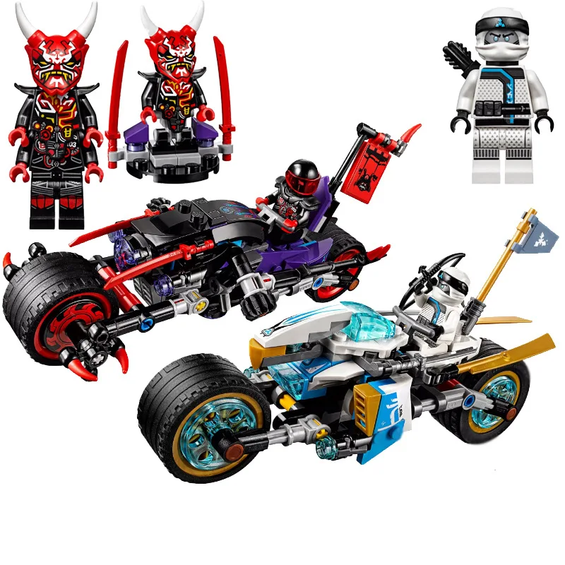 

Ninjago Street Race of Snake Jaguar Zane's On i bike Building Blocks Toys For Children Legoing Ninjagoing 70639