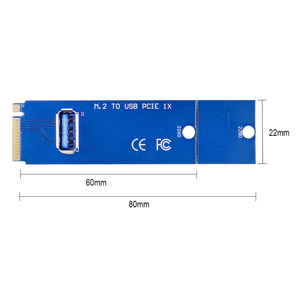 10pcs NGFF M.2 to USB 3.0 Transfer Card M2 to USB3.0 Adapter for PCI-E Riser Card for PCI Express 1X 16X Converter