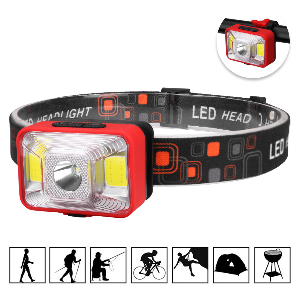 Excellent Waterproof 200Lumens Front Bike Lamp LED Warning Front Light Bicycle Light USB Rechargeable Lamp Bike Hiking Camping Headband 1