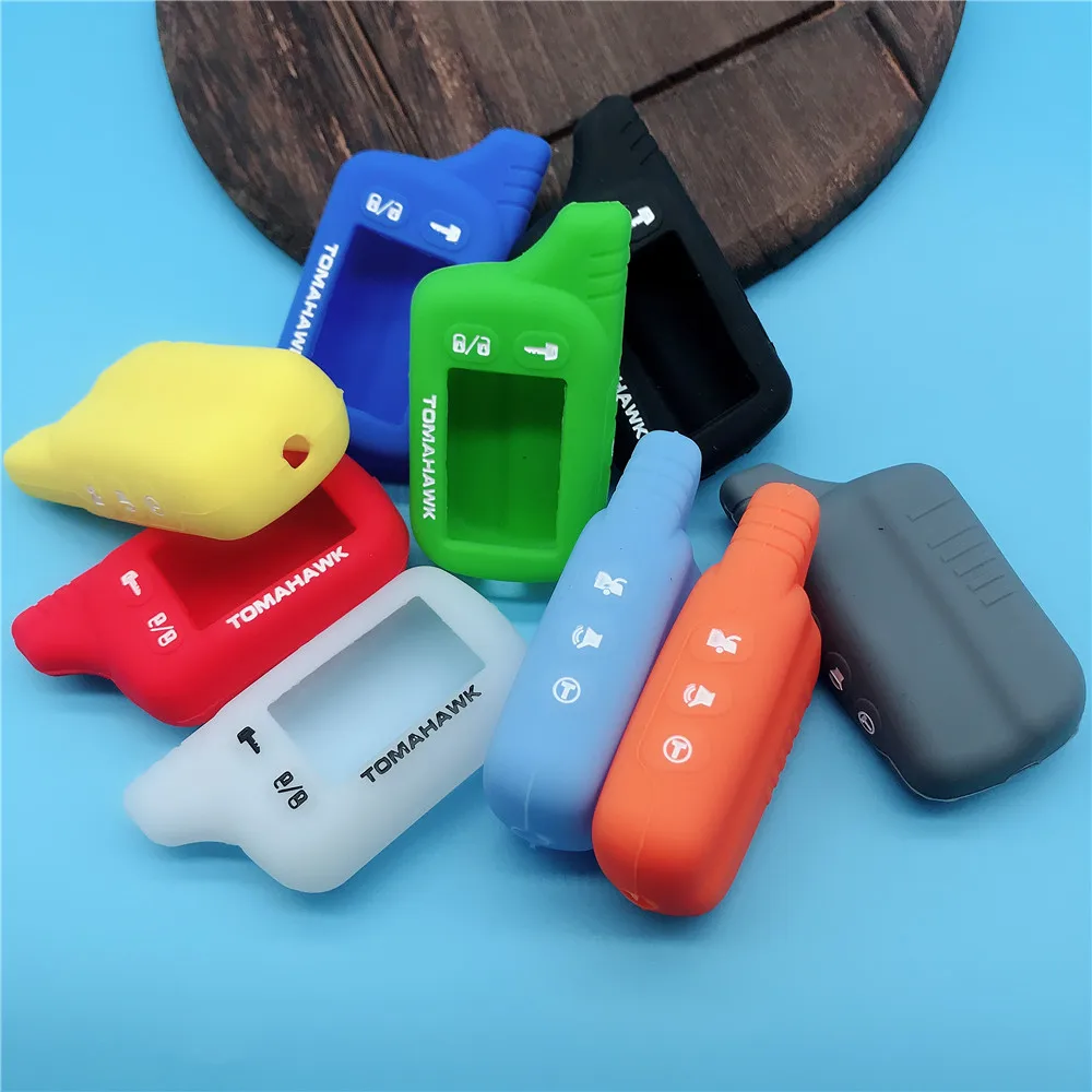 

Silicone Rubber Case Cover Bag Shell Skin for Tomahawk TZ9010 TZ9030 Two Way Alarm LCD Remote Tomahawk TZ 9010 9030 Case