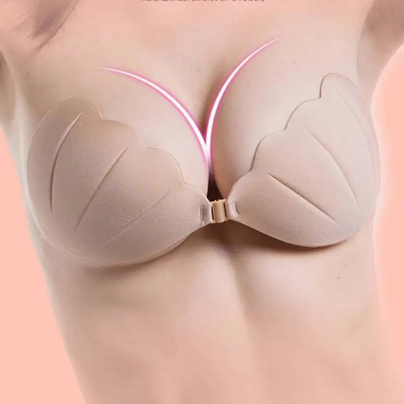  Sexy Invisible Push Up Bra Women Shell Strapless Bras Bandage Sticky Silicone Self-Adhesive Front B
