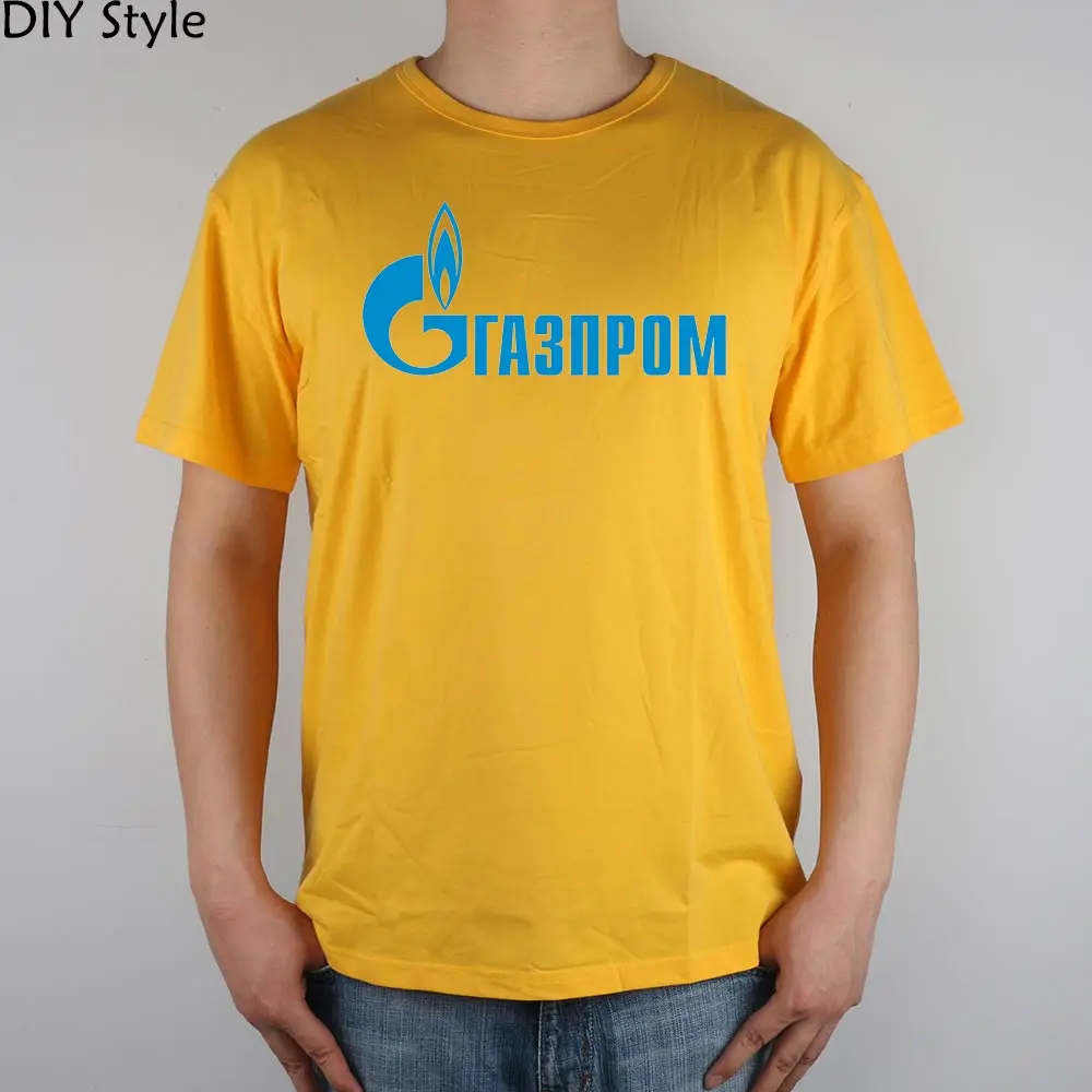 

GAZPROM Russia T-shirt Top Lycra Cotton Men T shirt