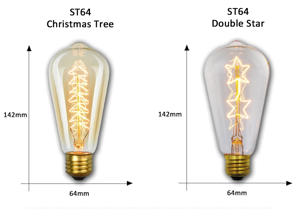 Ретро Edison led светильник лампочка E27 220 В 40 Вт A19 ST64 G80 G95 G125 T10 T45 T185 ампулы Винтаж лампа накаливания Эдисона