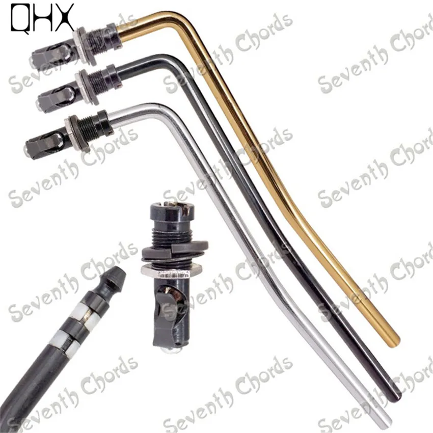 Beste QHX EEN Set Direct Inbrengen Stijlen Tremolo Arm Whammy Bar en Arm socket Jack Voor Elektrische Gitaar accessoires onderdelen