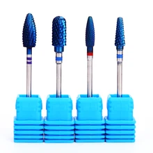 1 шт. синие заусенцы из карбида вольфрама для ногтей сверло для маникюра инструмент для дизайна ногтей электрические сверла аксессуары для маникюра