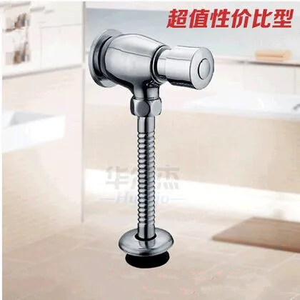 Copper urinal flush valve copper exposed urinal flushing valve hand operated urinal time delay flushing device