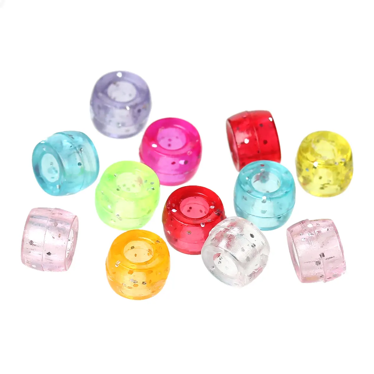 

Plastic Spacer Beads Round Mixed About 6mm( 2/8") Dia, Hole: Approx 3mm, 200 PCs new