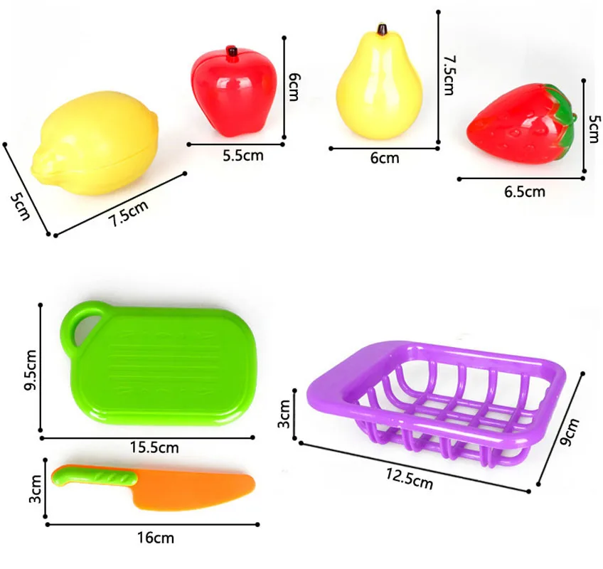 Детская Пластик Кухня Еда фрукты Резка Игрушечные лошадки Ролевые игры образовательных подарок для Обувь для девочек моделирование Семья