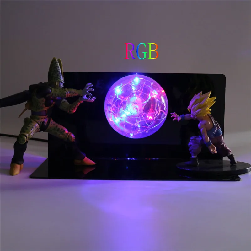 Action Figures Super Z Goku DIY LED Creative Night Light Bedroom Toys