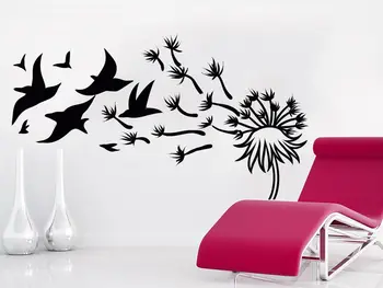 

Wall Decals Dandelion in the Wind Flower Nature Plants Grass Forest Nursery